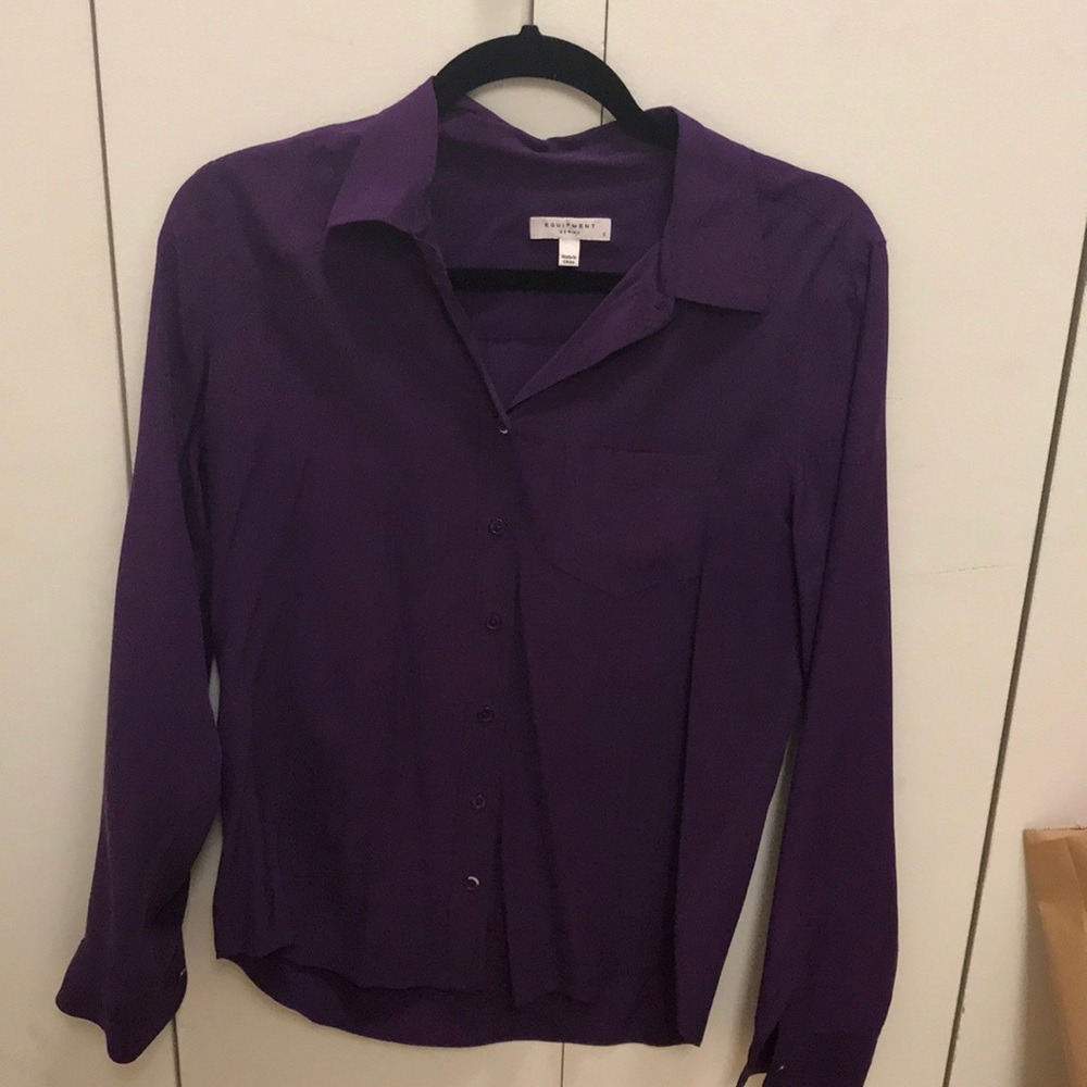 Silk button down shirt by equipment